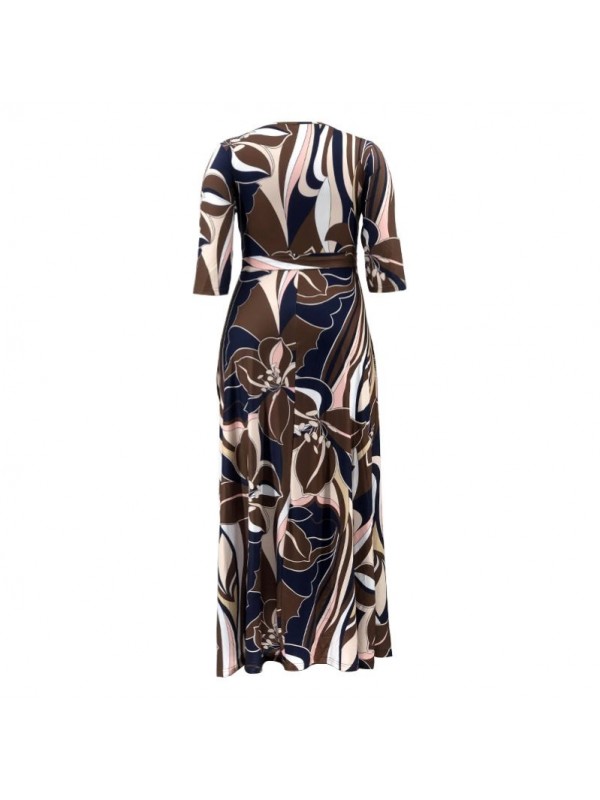 Vestito Donna Fantasia Floreale Taglie Grandi Woman Oversize Dress OS120013H